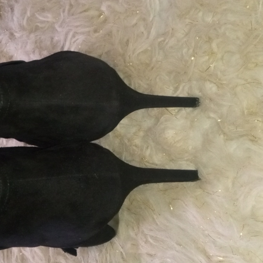 Gucci black Becky suede Heels gladiator boots - Picture 10 of 16